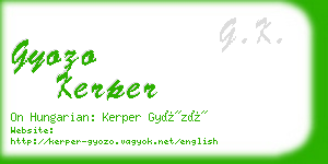 gyozo kerper business card